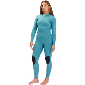 2022 Billabong Womens Synergy 4/3mm Back Zip Wetsuit F44F38 - Marine